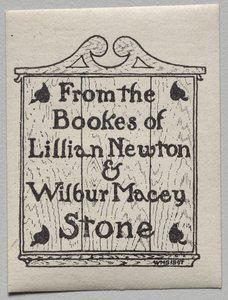 Boekplaat: Lillian Newton en Wilbur Macey Stone