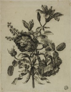 Boeket rozen en lelies