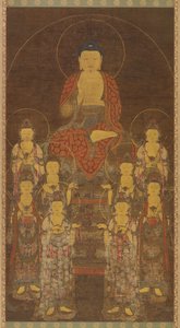 Boeddha Amitabha (Amita) en de Acht Grote Bodhisattva