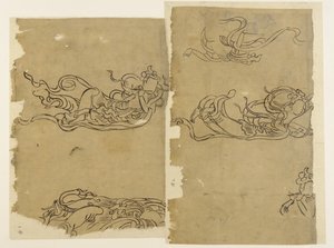 Boeddhistische engel--Apsaras door Unknown artist