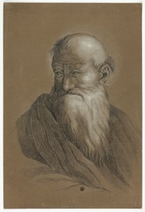 Buste van bebaarde oude man door Unknown artist