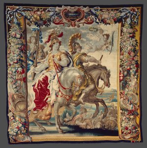 Caesar en Cleopatra amuseren zich uit Het verhaal van Caesar en Cleopatra door Unknown artist