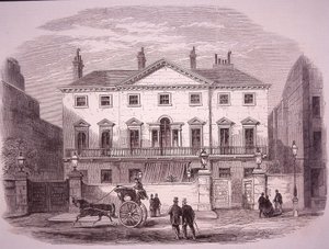 Cambridge House in Piccadilly in 1860, huis van PM Lord Palmerston door Unknown artist