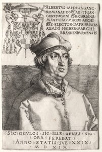 Kardinaal Albrecht van Brandenburg - De Kleine Plaat door Unknown artist
