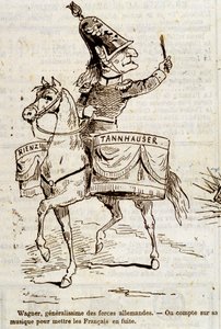 Cartoon door Wagner, generaal van de Duitse troepen - in L