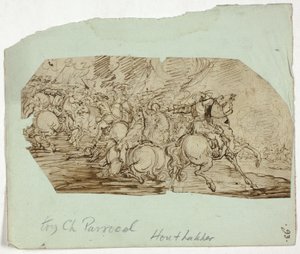Gevechtsscène cavalerie