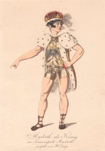 Personages uit een Duitse Productie van Macbeth (een van zes etsen) door Unknown artist