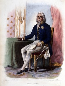 Charles Maurice de Talleyrand Périgord (1754-1838), Franse politicus. - in "Le Plutarque francais", Ed. Mennechet, Parijs door Unknown artist