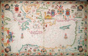 Kaart van de oostelijke Middellandse Zee, c.1600