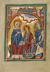 Christus zegent zijn ouders door Unknown artist