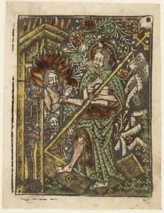 Christus in het voorgeborchte door Unknown artist