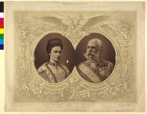 Herdenkingspapier van de 40-jarige huwelijksceremonie van Hare Majesteit 24 april 1854 door Unknown artist