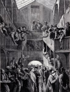 Constantinopel: de beurs in de buitenwijk Galata in 1878. door Unknown artist