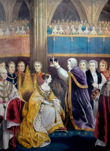 Kroning van koningin Victoria van Engeland in 1837 door Unknown artist
