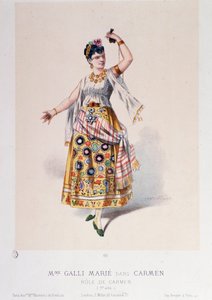 Kostuum van Marie Galli in Carmen, opera van Georges Bizet
