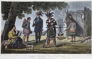 Kostuums van Gedomicilieerde Indianen van Noord-Amerika, door Heriot, George (1766-1844)
