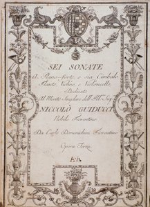Omslag van Zes Sonates, Op. 3 door Carlo Domenighini door Unknown artist