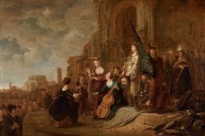 David met het hoofd van Goliath door Unknown artist