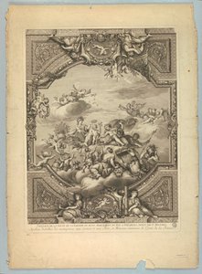 Decoraties door Lebrun en Mignard in het Paleis van Versailles door Unknown artist