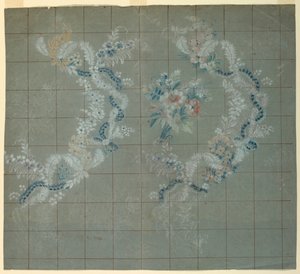 Ontwerp voor Zijde Brokaat door Unknown artist