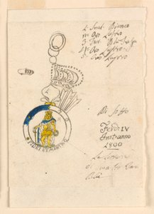 Ontwerp voor een insigne van de Siciliaanse Militaire Orde door Unknown artist