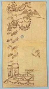 Ontwerp voor een Tuinfolly (?) door Unknown artist
