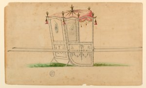Ontwerp voor een Draagstoel door Unknown artist