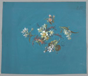Ontwerp voor behang en textiel, bloemen