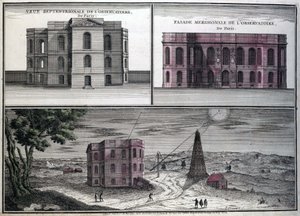 Verschillende uitzichten van het astronomisch observatorium van Parijs in 1700. door Unknown artist