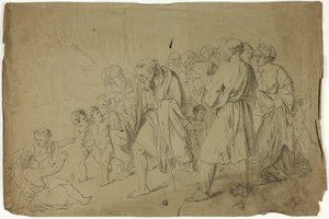 Diogenes op zoek naar een eerlijke man door Unknown artist