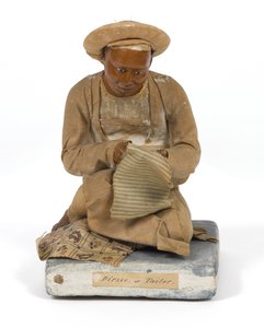 Dirzee, of kleermaker, terracotta beeldje, India, ca. 1880 (beeldje) door Unknown artist