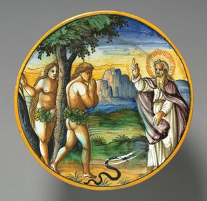 Schaal met de Verdrijving door Unknown artist