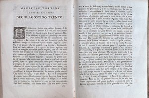 Dubbele pagina uit een muziektraktaat door Giuseppe Tartini