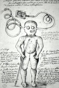 Tekening van een man in een pak. Peru door Unknown artist