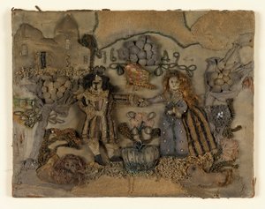 Geborduurd schilderij door Unknown artist