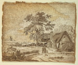 Geborduurd schilderij door Unknown artist