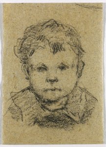 Emil Gauguin als kind, met een kraaghemd