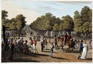 Engels kamp bij het Bois de Boulogne door Unknown artist
