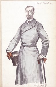 Gravure door Paul Deroulede (1846-1914), Franse schrijver en politicus, oprichter van het Boulangisme, die de Liga van Patriotten oprichtte.