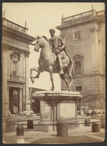 [ruiterstandbeeld van keizer Marcus Aurelius, Piazza Del Campidoglio, Rome].