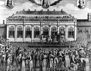 Executie van koning Karel I Stuart van Engeland (1600 - 1649) in Whitehall. door Unknown artist