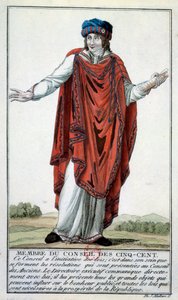 Directoire: Kostuum als lid van de Raad van Vijfhonderd door Unknown artist