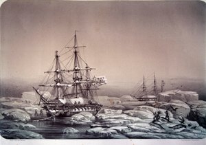 Expedities in Antarctica (zuidpool): het schip "Astrolabe" (nieuwe naam van de "Shell") door Jules Dumont d