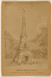 Wereldtentoonstelling van 1889. De 300 meter hoge toren. door Unknown artist