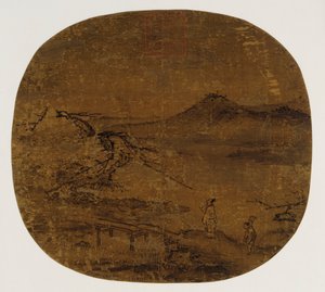 Waaier gemonteerd als een albumblad door Unknown artist