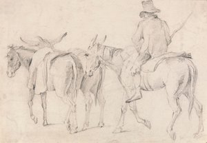 Boer met muilezels door Unknown artist