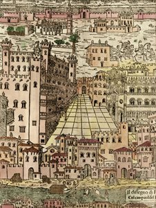 Ferrara: stadsgezicht (detail)
