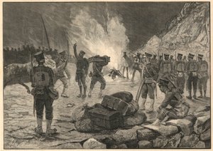 Eerste Chinees-Japanse Oorlog - Japanse Chinees Oorlog, ontscheping bij Chemulpo (Inchon in Korea) in 1894 - Gravure van 1894