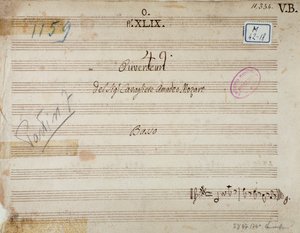 Eerste pagina van Mithridate, koning van Pontus, opera door Mozart (1770) door Unknown artist
