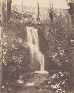 [Boslandschap met waterval en stroom].